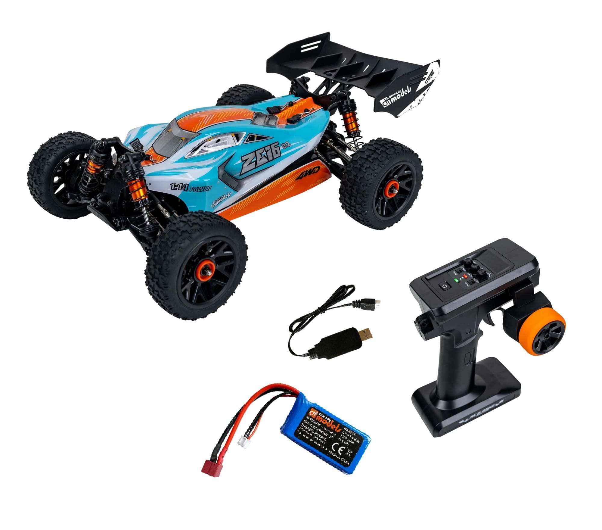 DF Models Z06 B2 Buggy 4WD 1_14 RTR 60 km_h mit LiPo
