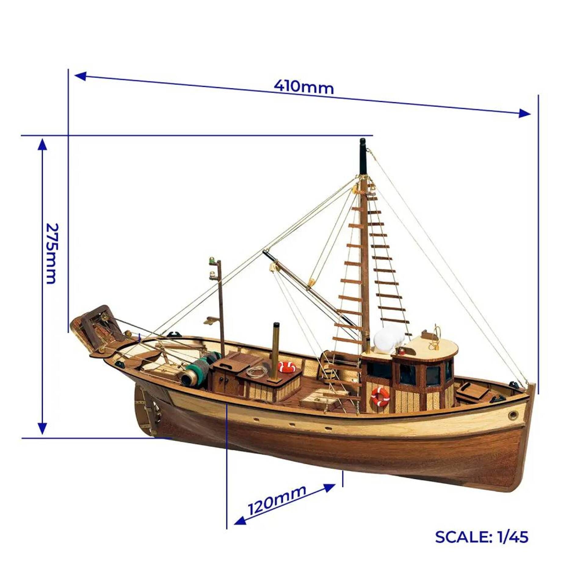 Palamos Fischkutter Standmodellbausatz  1_45 - Modellzubehoer