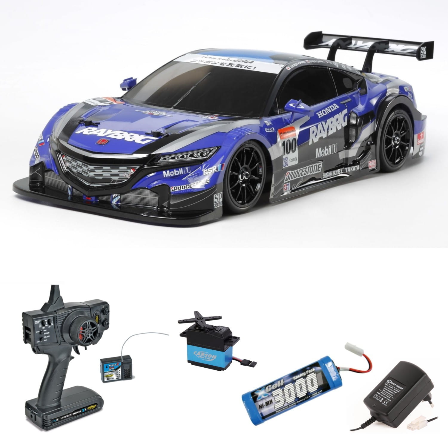 Tamiya RC RAYBRIG NSX CONCEPT-GT 1:10 2,4Ghz Komplett Set
