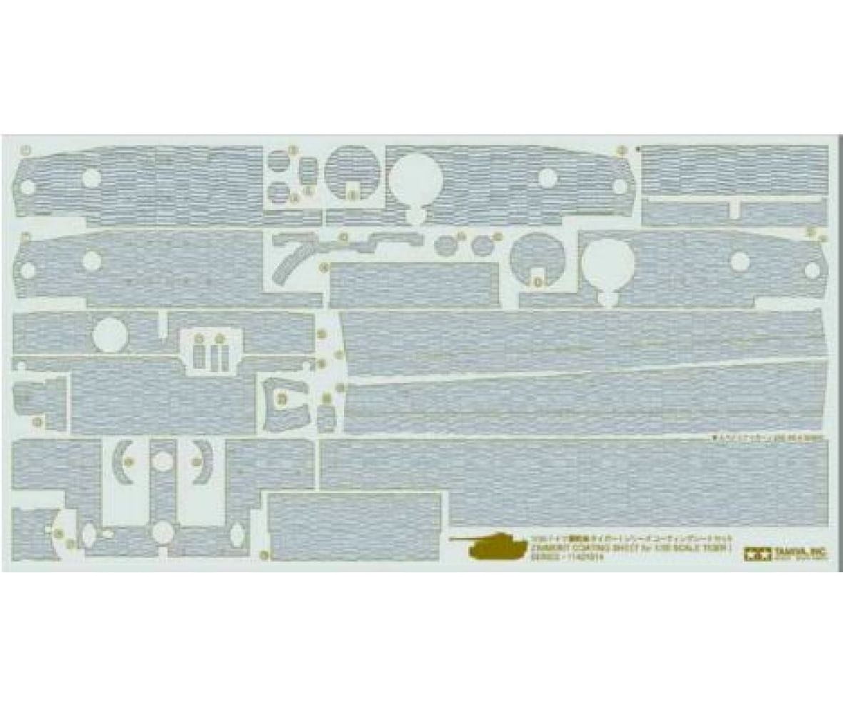Tamiya WWII Zimmerit Dekor Satz Tiger 1 1:35 Plastik Modellbau Bausatz Zubehör
