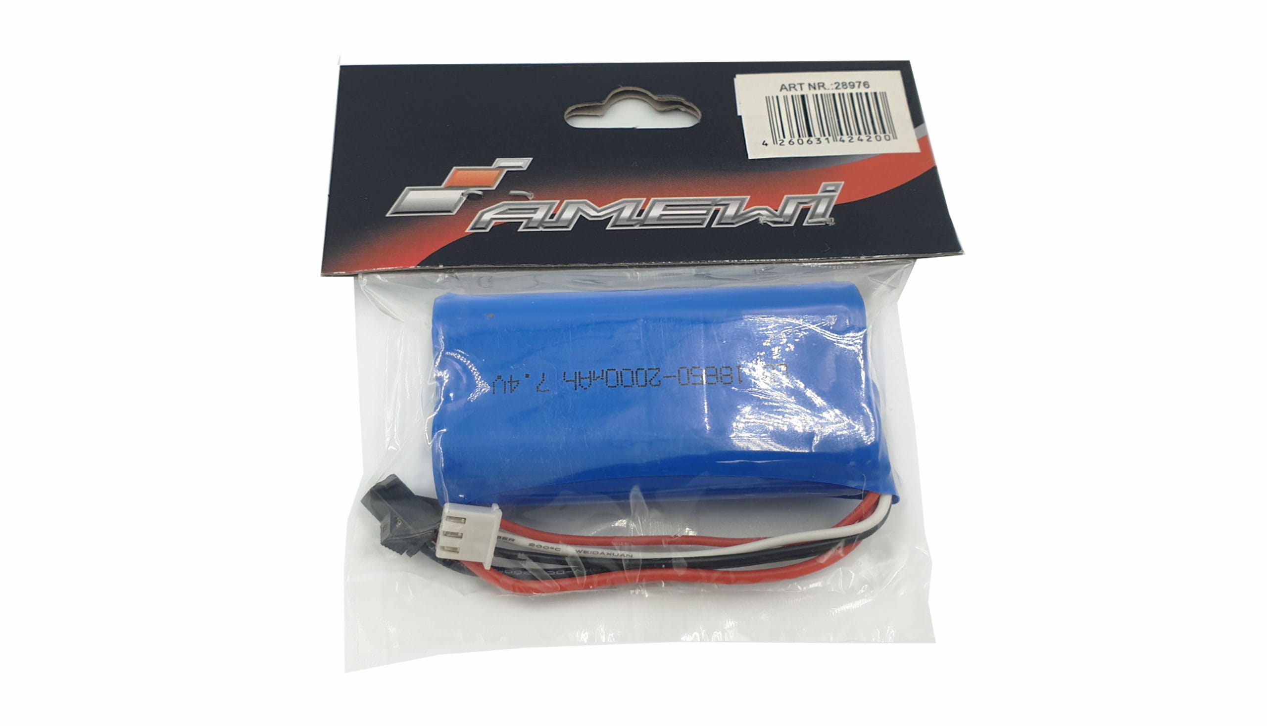 Amewi LiIon Akku 7,4V 2000mAh HBX Stecker Amewi LiIon Akku 7,4V 2000mAh HBX Stecker