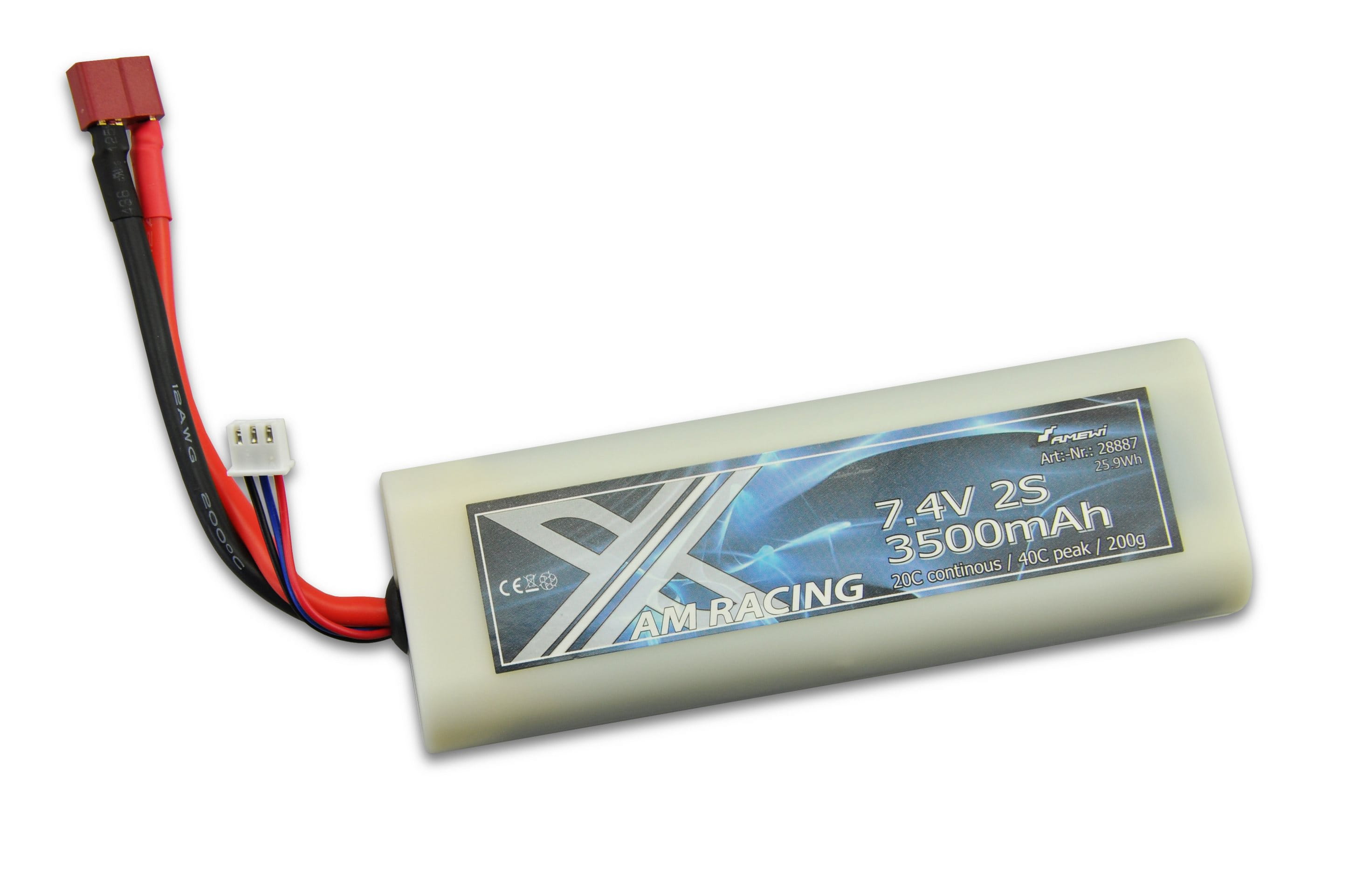 Amewi Lipo AKku 7,4V 3500mAh Hardcase 20C AM X Racing T Plug