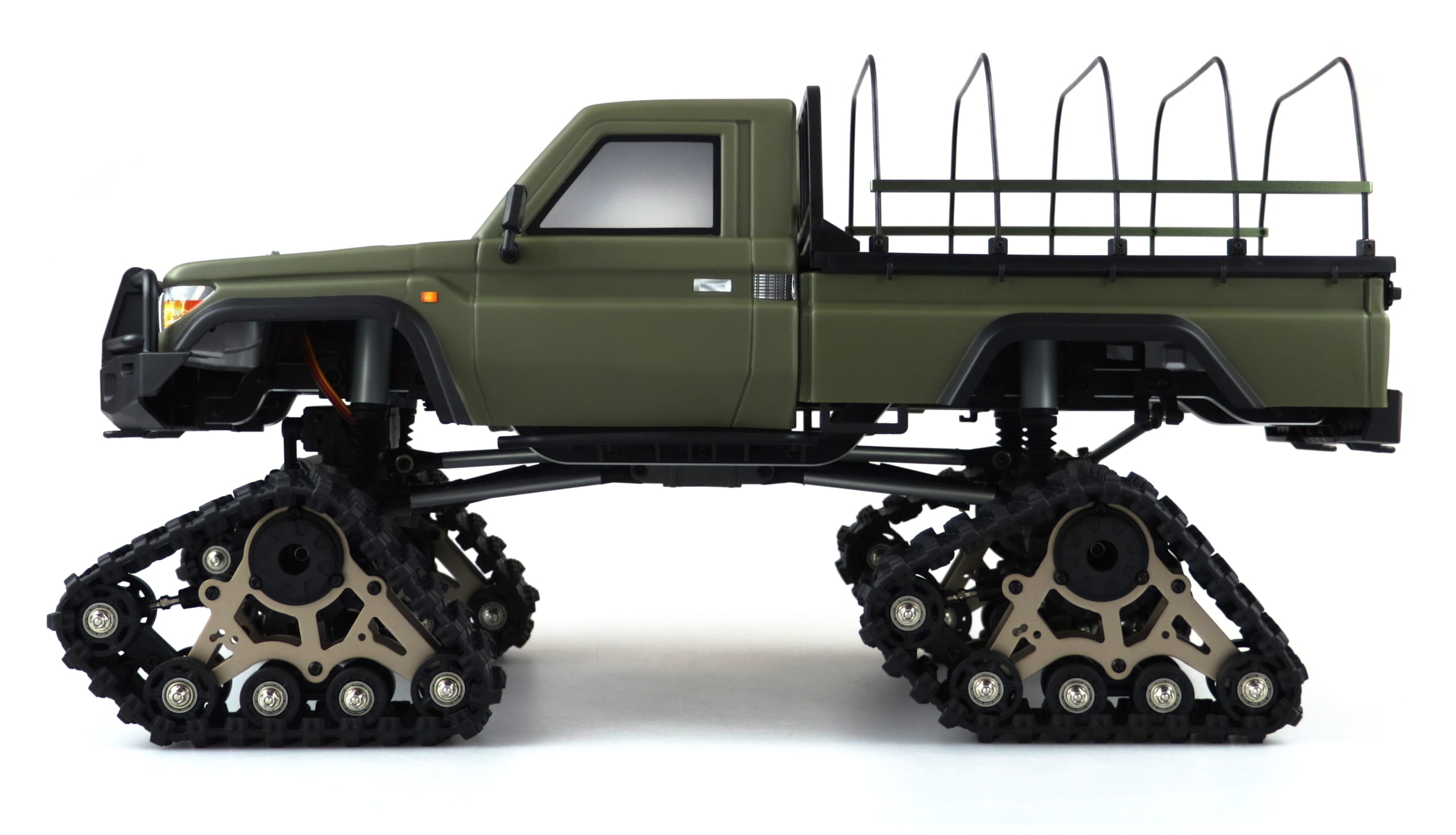 Amewi RC Scale Crawler AMXRock RCX10BTS Pick-Up 1:10, RTR Militär grün
