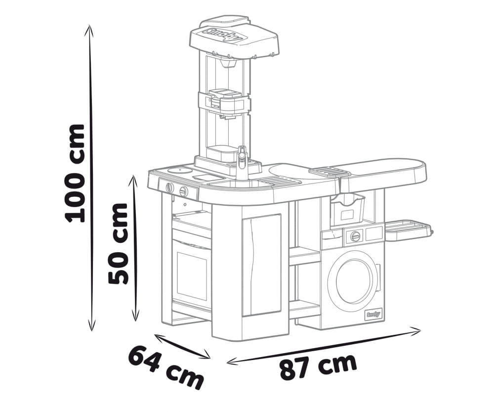 Smoby Tefal Studio Küche mit Waschmaschine