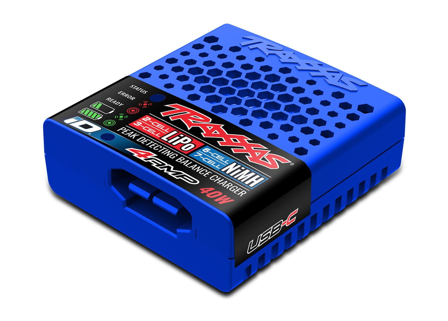 Traxxas 4-Amp USB-C Ladegeraet mit iD-Technologie fuer LiPo und NiMH Traxxas 4-Amp USB-C Multi-Chemistry Ladegeraet mit iD®-Technologie fuer schnelle Ladezeiten