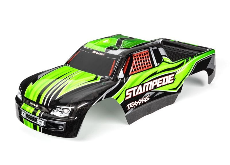 Traxxas Karosserie Stampede _passt auch Stampede VXL_ gruen_ kpl. lackiert - RC-Zubehoer