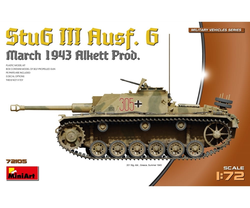 MiniArt 1:72 StuG III Ausf. G Prod. M Plastik Modellbausatz