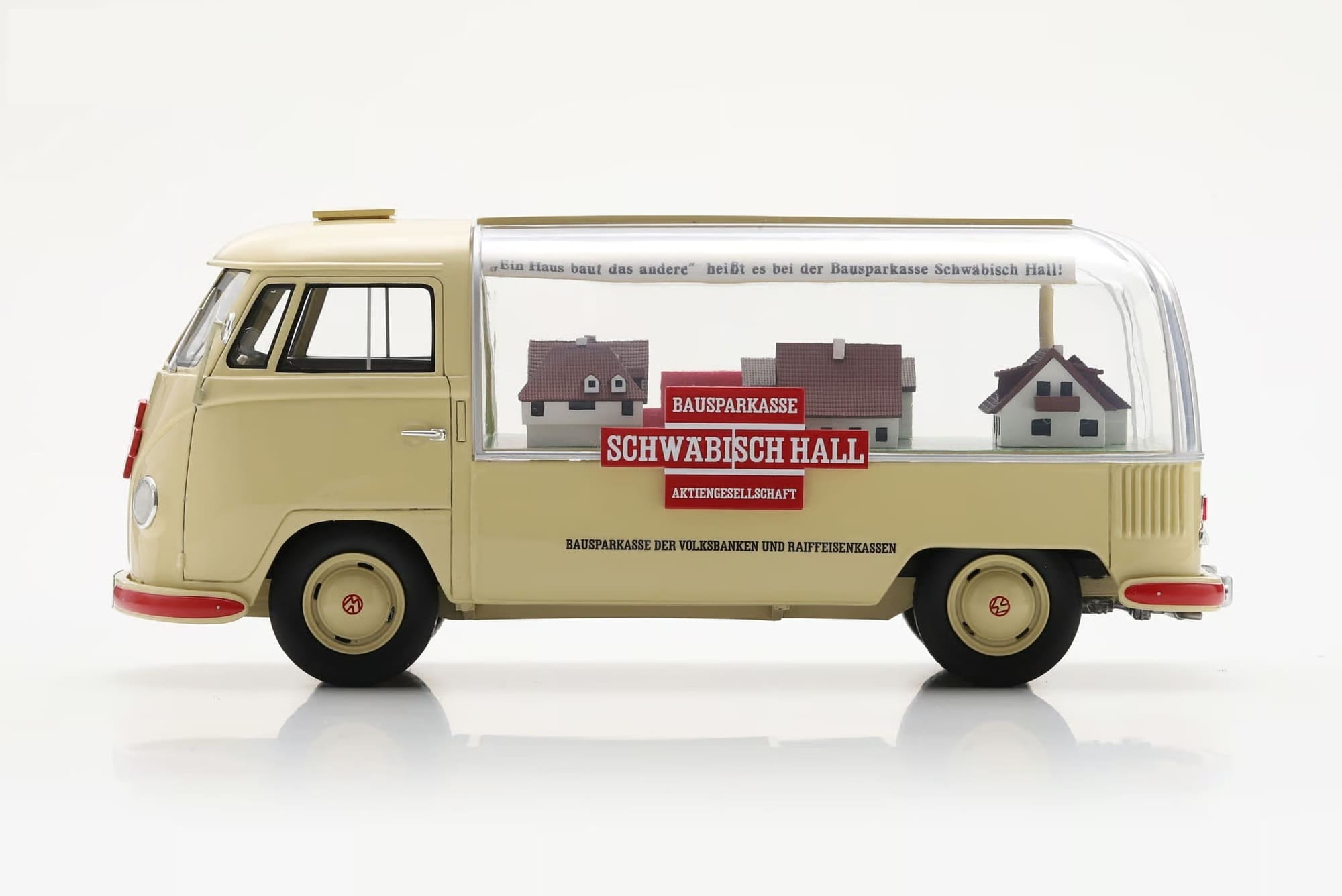 Schuco VW T1 Werbe-Bus Schwaebisch Hall 1_18 Sammlermodell