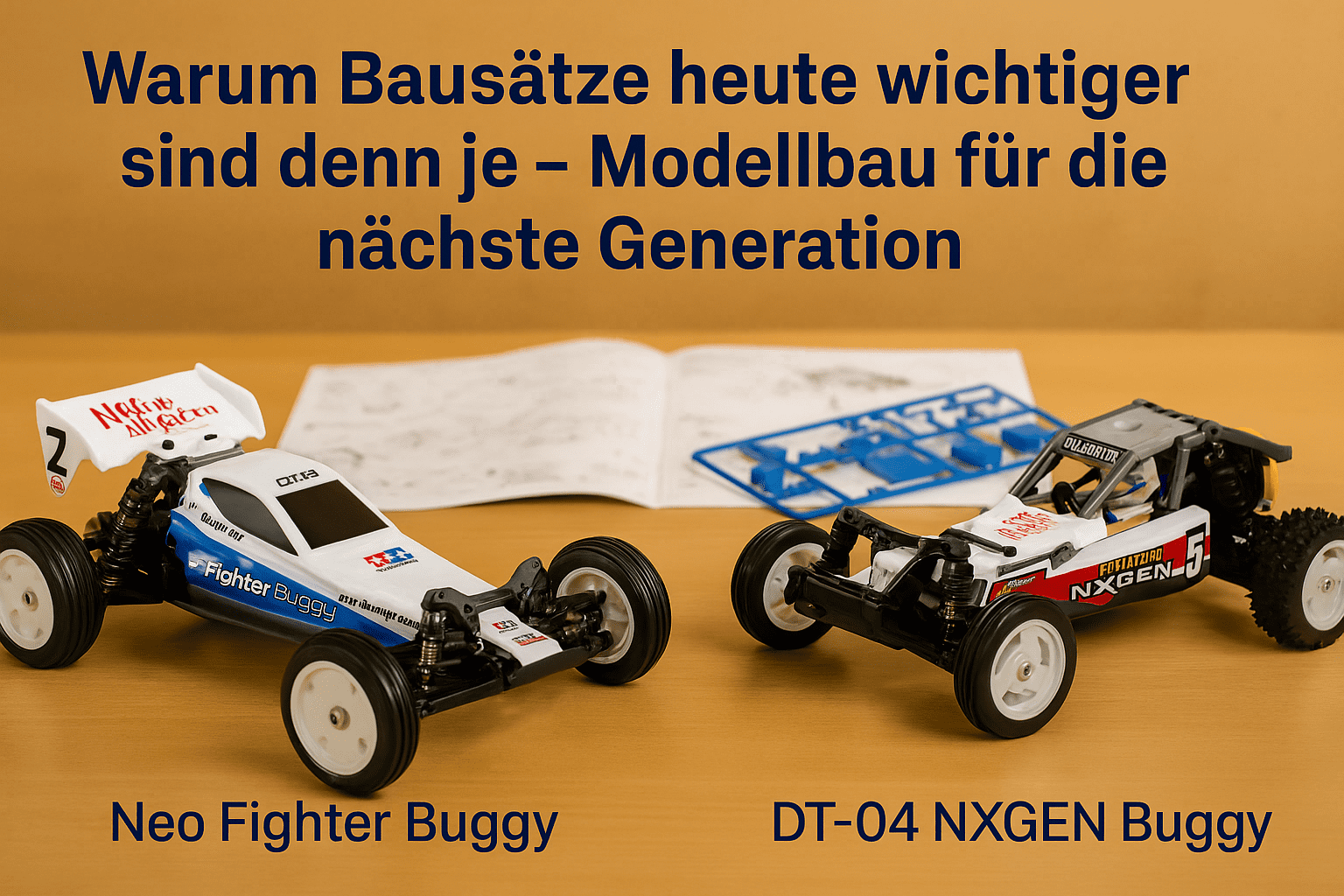 Tamiya DT-03 Neo Fighter und DT-04 NXGEN Bausätze im Modellbau Einstieg für Jugendliche