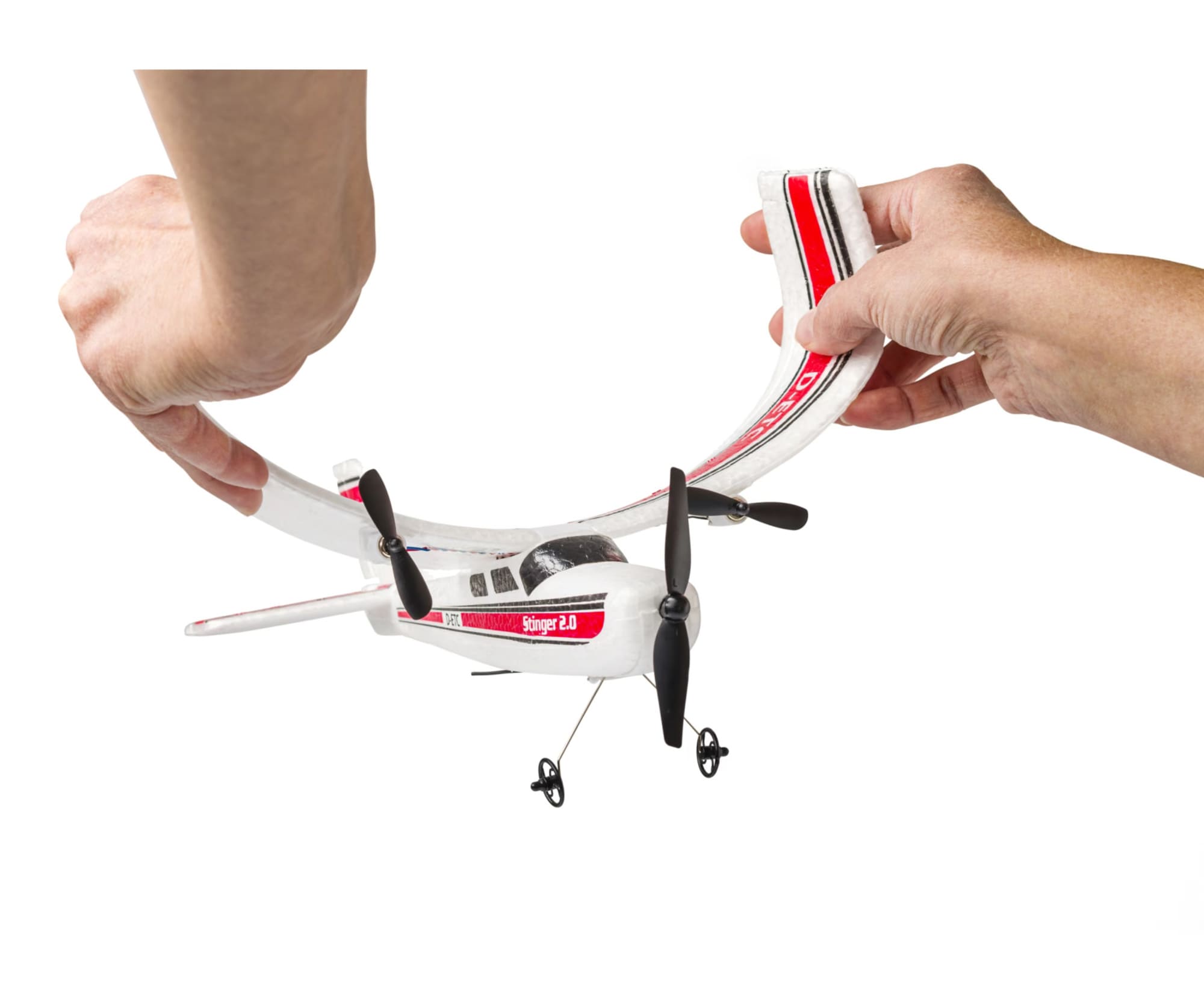 Carson Stinger 2.0 RC-Einsteigerflugzeug 2_4 GHz 100% RTF mit Kreisel-Stabilisierung und 385 mm Span