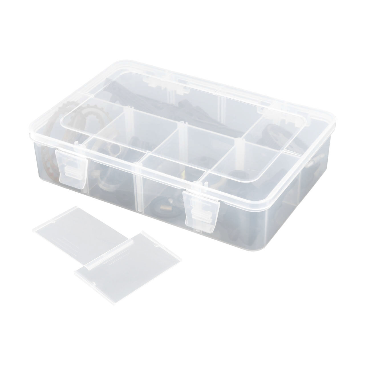 Robitronic Sortierkasten 8 Fächer variabel 186x125x43mm