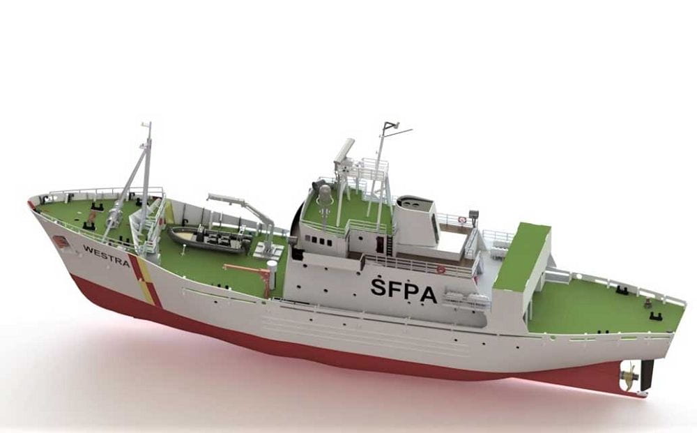 Türkmodel FPV Fischerschutzbehörde Westra Fischerei Patrouillenboot 1:50 Holzbausatz