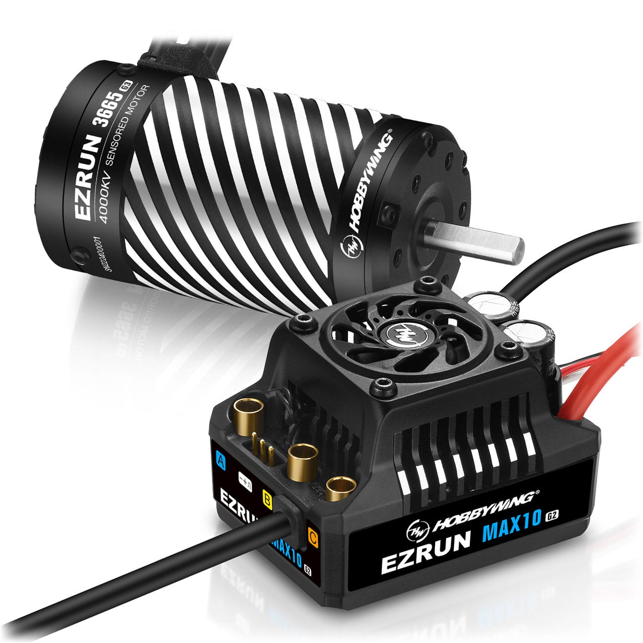 Hobbywing Regler Ezrun MAX10 G2 140A Combo mit 3665SD-4000kV 5mm Welle