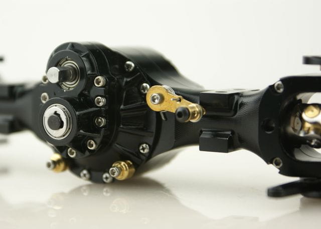 Lesu 1_16 Antriebsachse vorne mit Durchtrieb 3_1 Metall schwarz - RC-Zubehoer