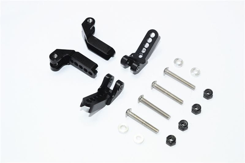 GPM Alu Daempfersteherbefestigung v_h schwarz fuer Traxxas TRX4 - 6 - RC-Zubehoer