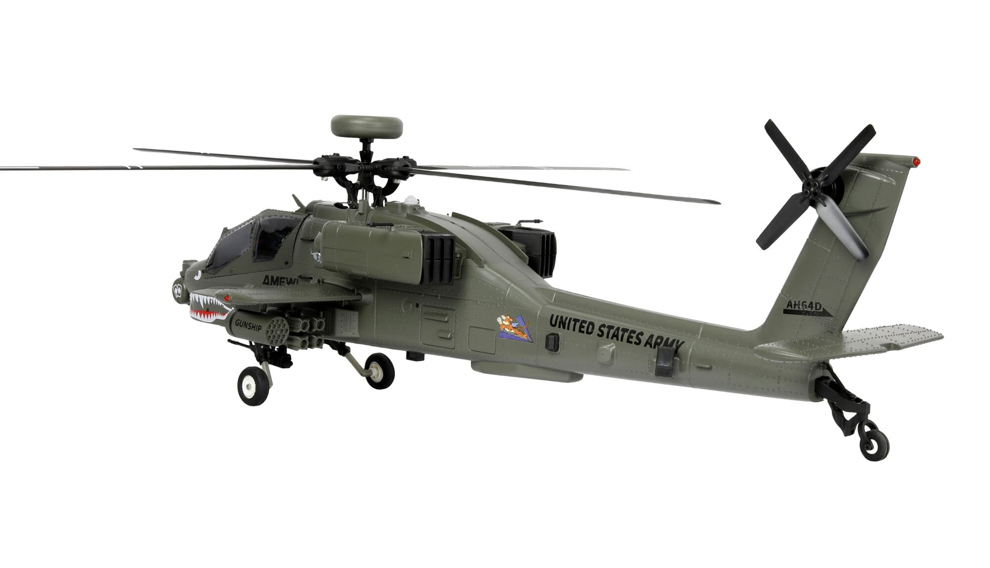 Amewi Apache AH-64D 6G_3D RTF Helikopter mit Transportkoffer