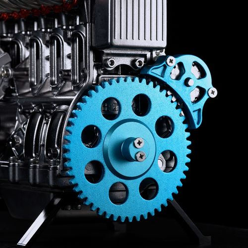 Thicon Motor 4-Zylinder Metall Bausatz Motorblock in grau - RC-Zubehoer