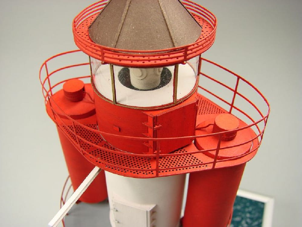 Shipyard Leuchtturm Vierendehlgrund Lighthouse Germany 1909 1:72 Laser Kartonbausatz