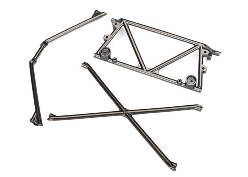Traxxas Tube-Chassis, Center-Support (satin schwarz chrome-plated)