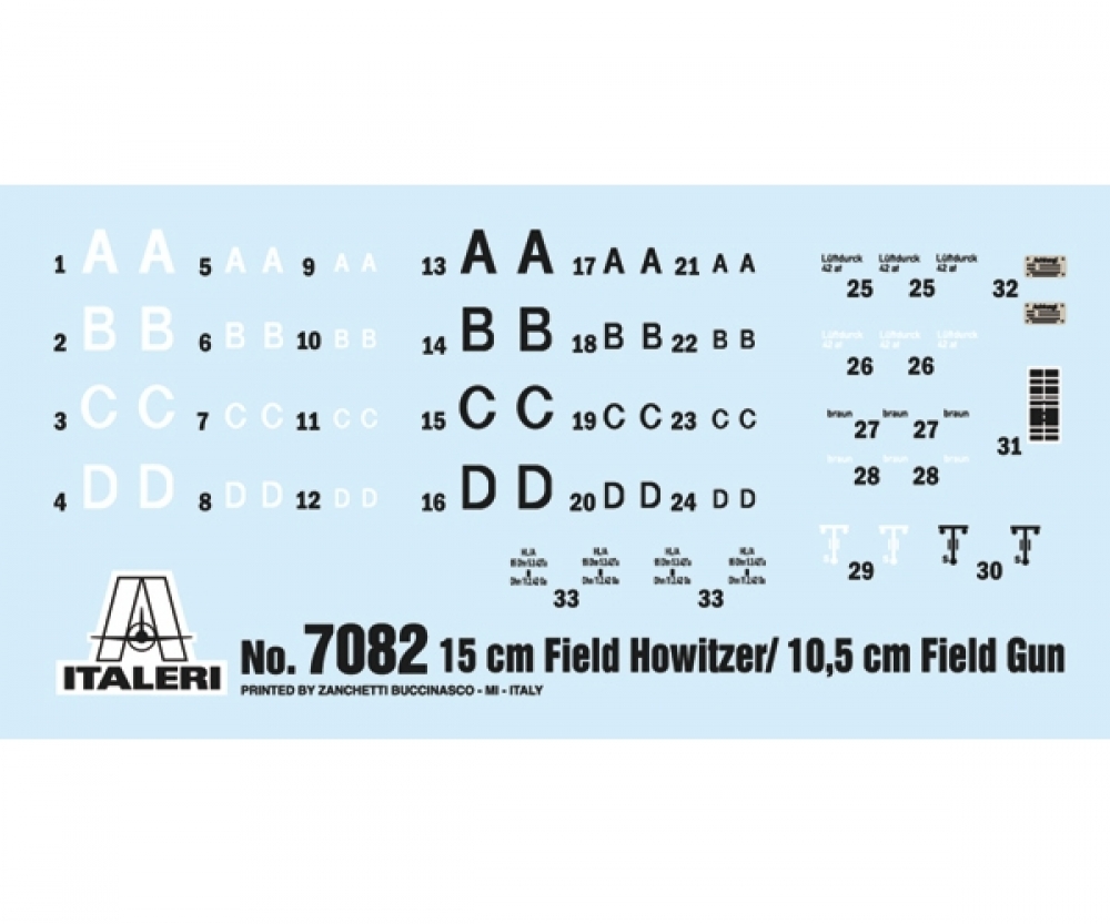 Italeri 1:72 15cm FieldHowitzer/ 10,5cm FieldGun