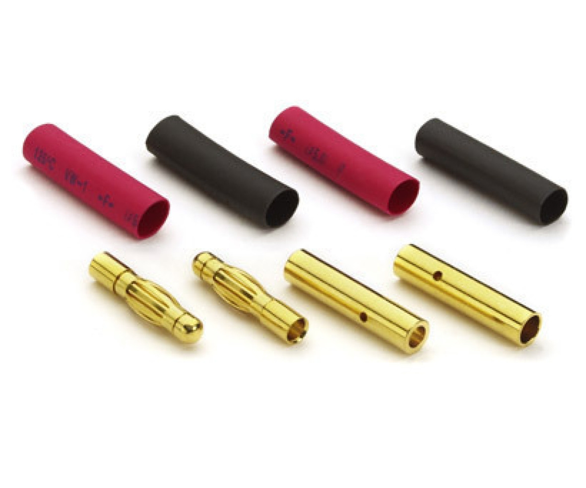 Carson Goldkontakte 4mm 2x Buchse_ 2x Stecker - RC-Zubehoer