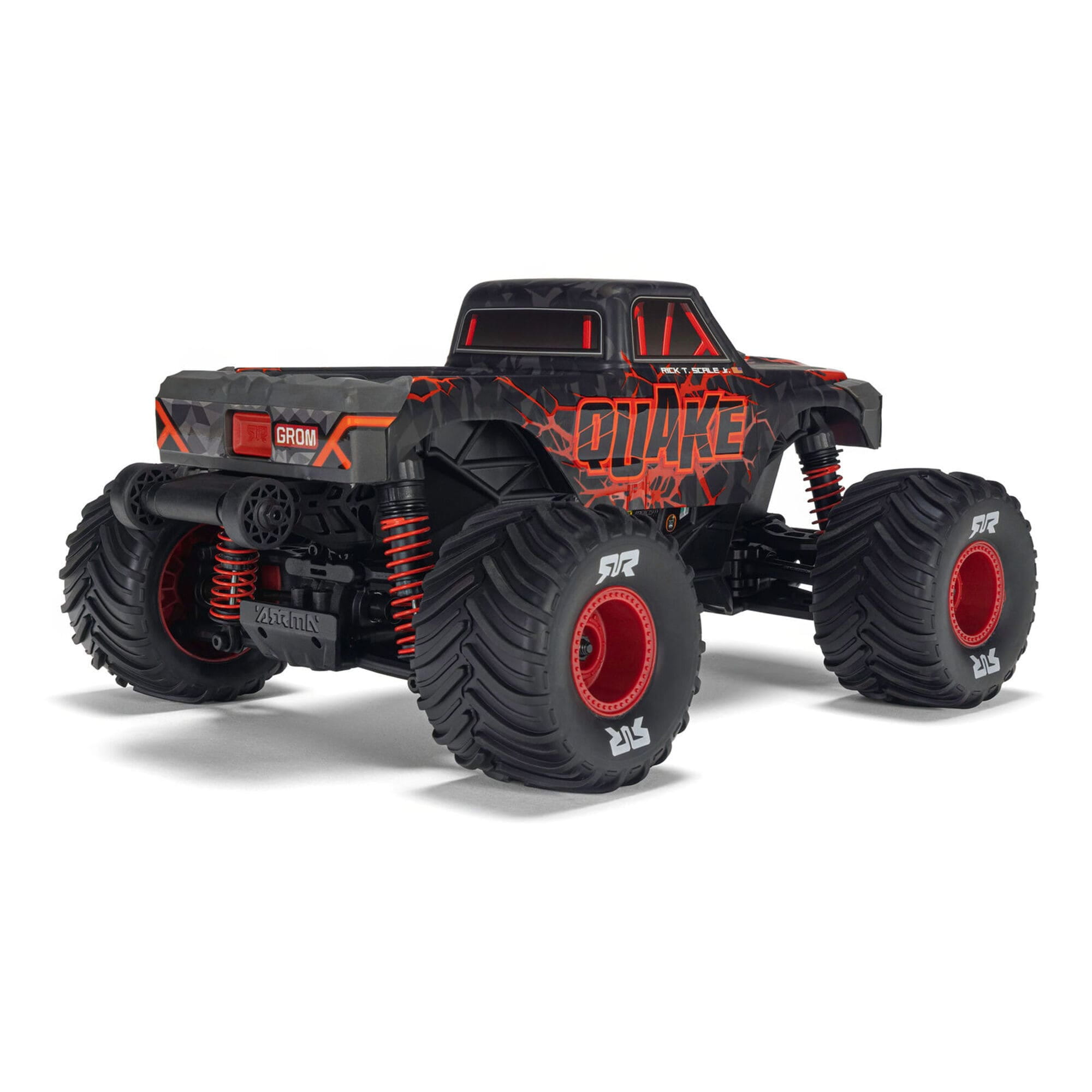 ARRMA Quake Grom 4x4 RTR 1_16 Monster Truck in Rot mit Akku und Ladegeraet