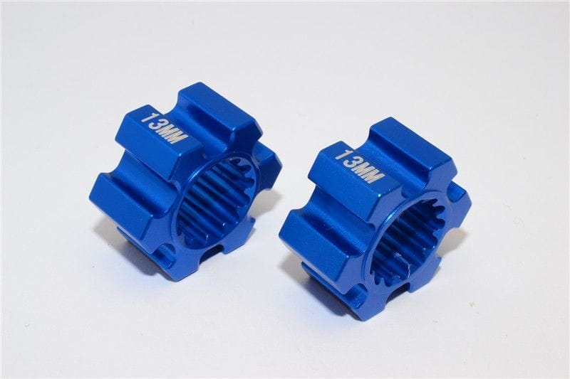 GPM Alu Hex-Adapter 13mm blau (2 Stk.) für Traxxas X-MAXX GPM Alu Hex-Adapter 13mm blau _2 Stk._ fuer Traxxas X-MAXX - RC-Zubehoer