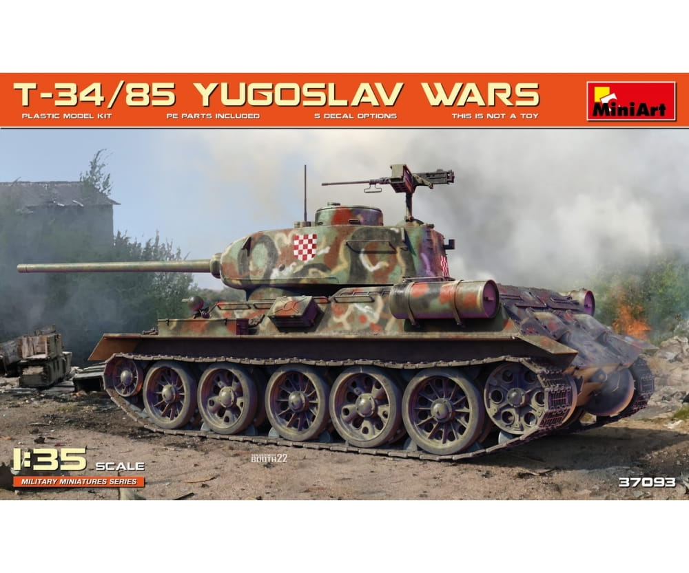 MiniArt 1:35 T-34/85 Jugoslawien Krieg Plastik Modellbau