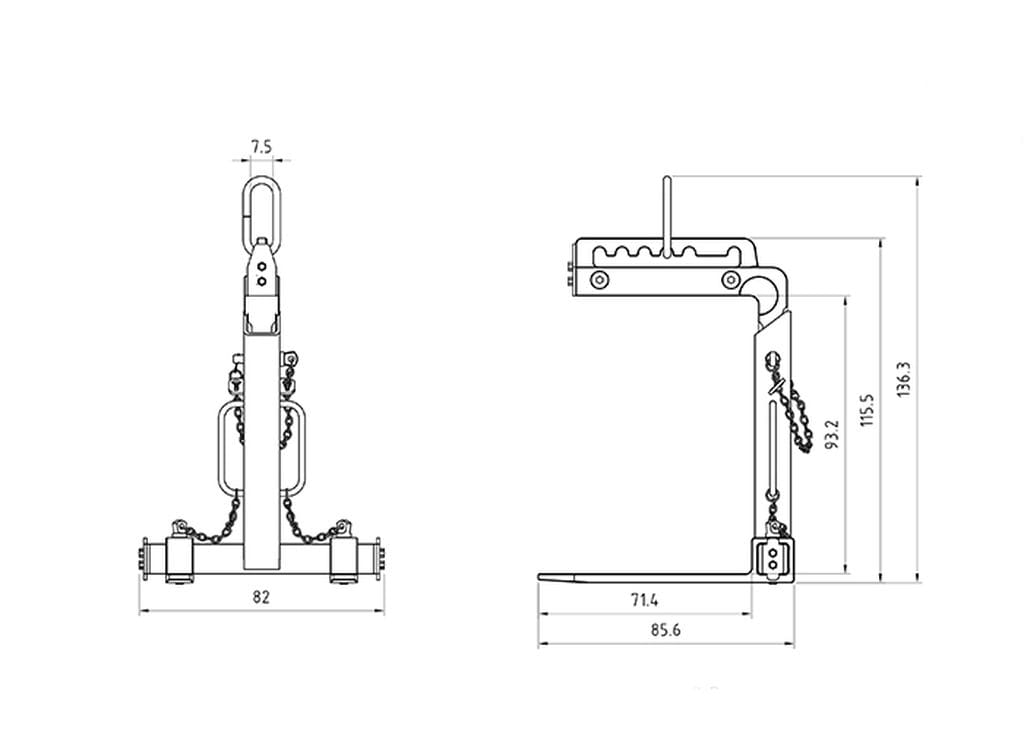 Lesu 1:14 Krangabel für Paletten RC Modellbau