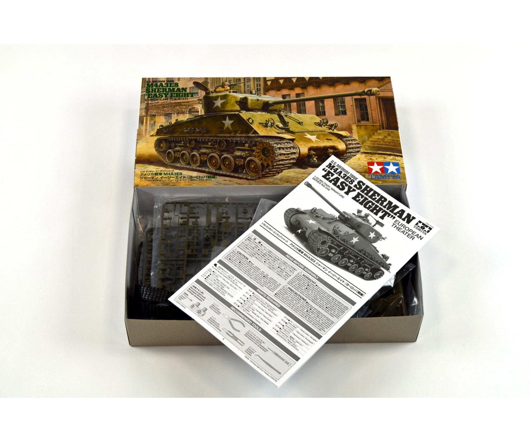 Tamiya US M4A3E8 Panzer Sherman Easy Eight Euro 1:35 Plastik Modellbau Militär Bausatz