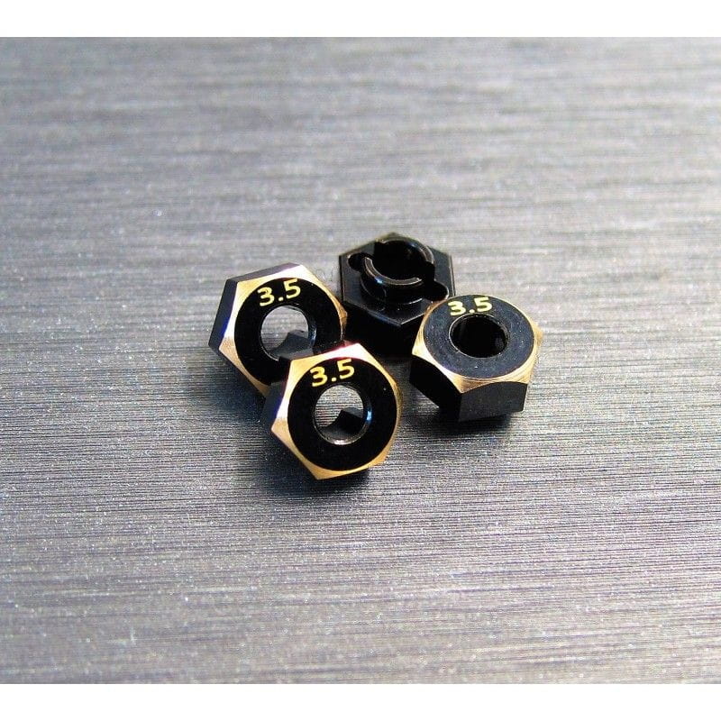 SAMIX brass hex adaptar (3.5mm) für SCX-24 4 pcs SAMIX brass hex adaptar _3.5mm_ fuer SCX-24 4 pcs - RC-Zubehoer
