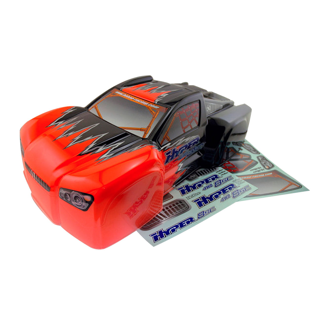 Hobao 8SC Karosserie Orange/Schwarz