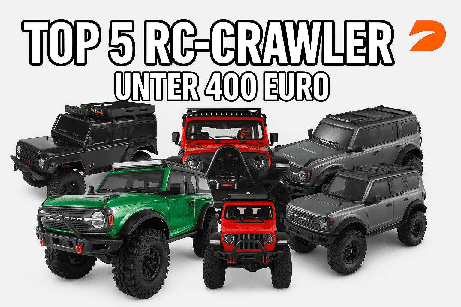 Top 5 RC-Crawler unter 400 Euro mit Logo von D-Edition