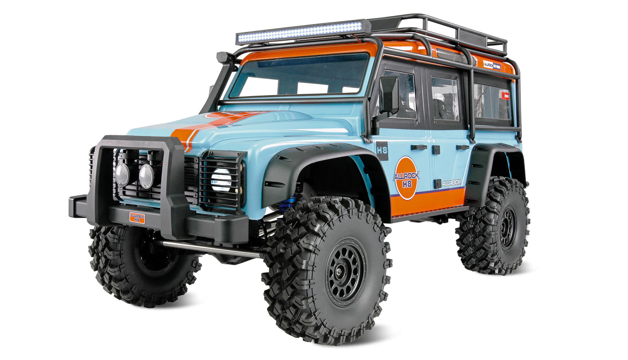 Amewi ALLRock H8 V2 Scale RC Crawler brushless 1_8 ARTR blau_orange - Art_-Nr. 22765