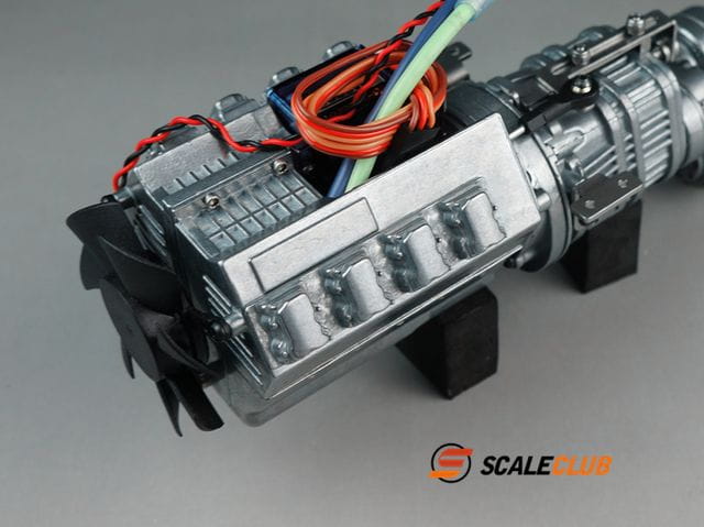 ScaleClub Scale Allradgetriebe 3-Gang mit Motor,Lüfter und Schaltservo