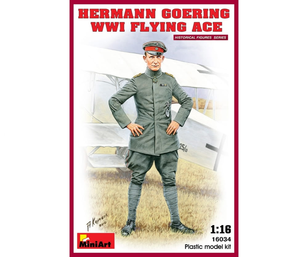 MiniArt 1:16 Figuren Herm. Goering WWI Flieger-Ass Plastik Modellbau
