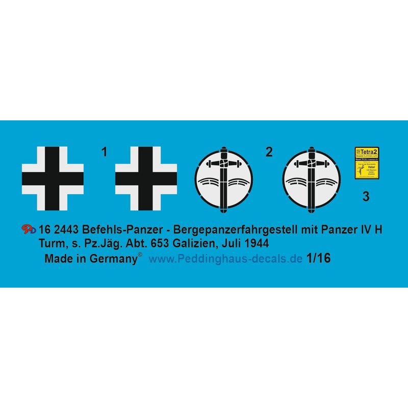 Torro Befehls-Panzer Panther _Panzer IV Hybrid s_ Pz. Jaeg Abt 653 Galizien - RC-Zubehoer