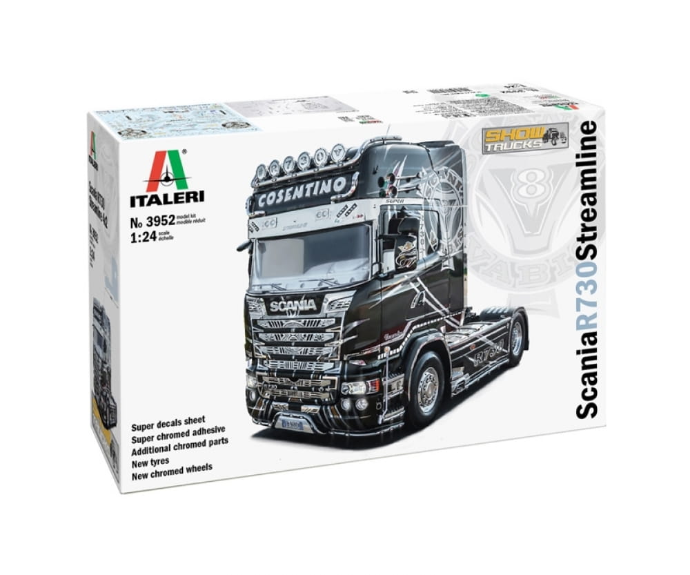 Italeri 1:24 SCANIA R730 Streamline S Plastik Modellbau Baukasten