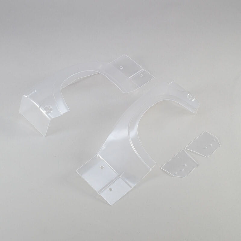 Losi L/R Rear Fender Set, Clear: Super Baja Rey