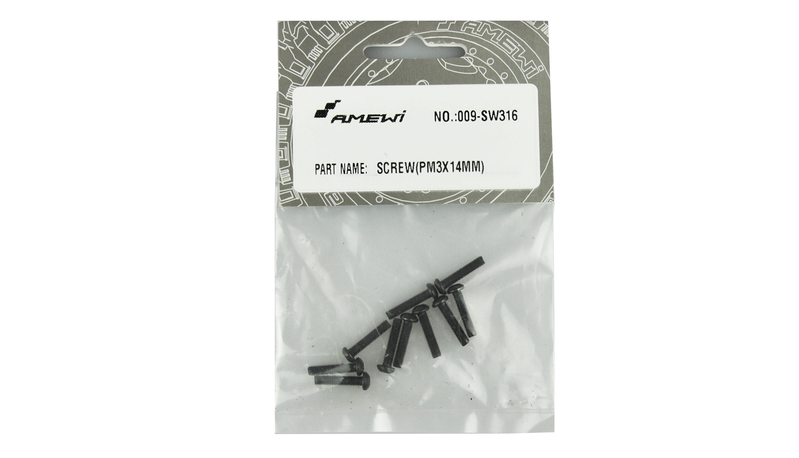 Amewi SW316 Linsenkopfschraube M3x14 mm 10 Stueck_ EVO-X 6000 - RC-Zubehoer