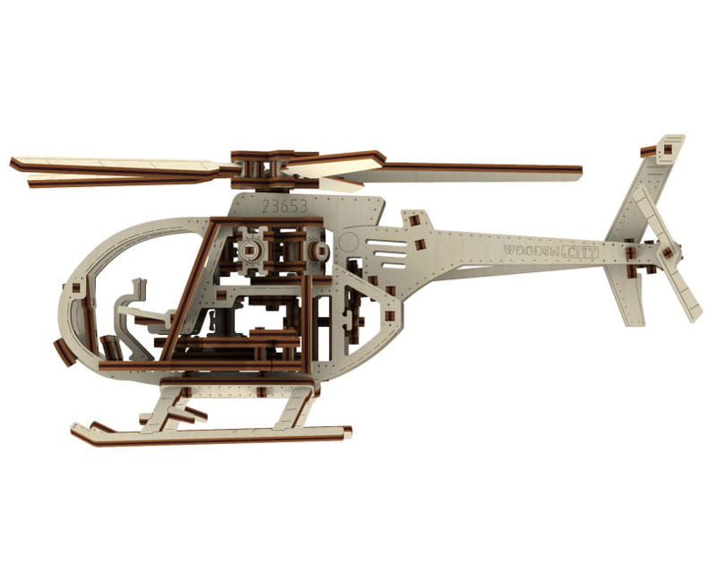 Krick Hubschrauber 3D-tec Holz Bausatz 194 Teile