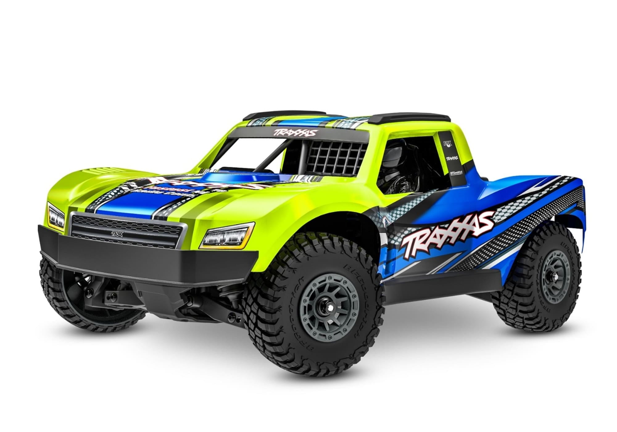 Traxxas Mini-Slash BL-2S 4x4 Gelb Short Course RC Truck mit Akku und Ladegeraet