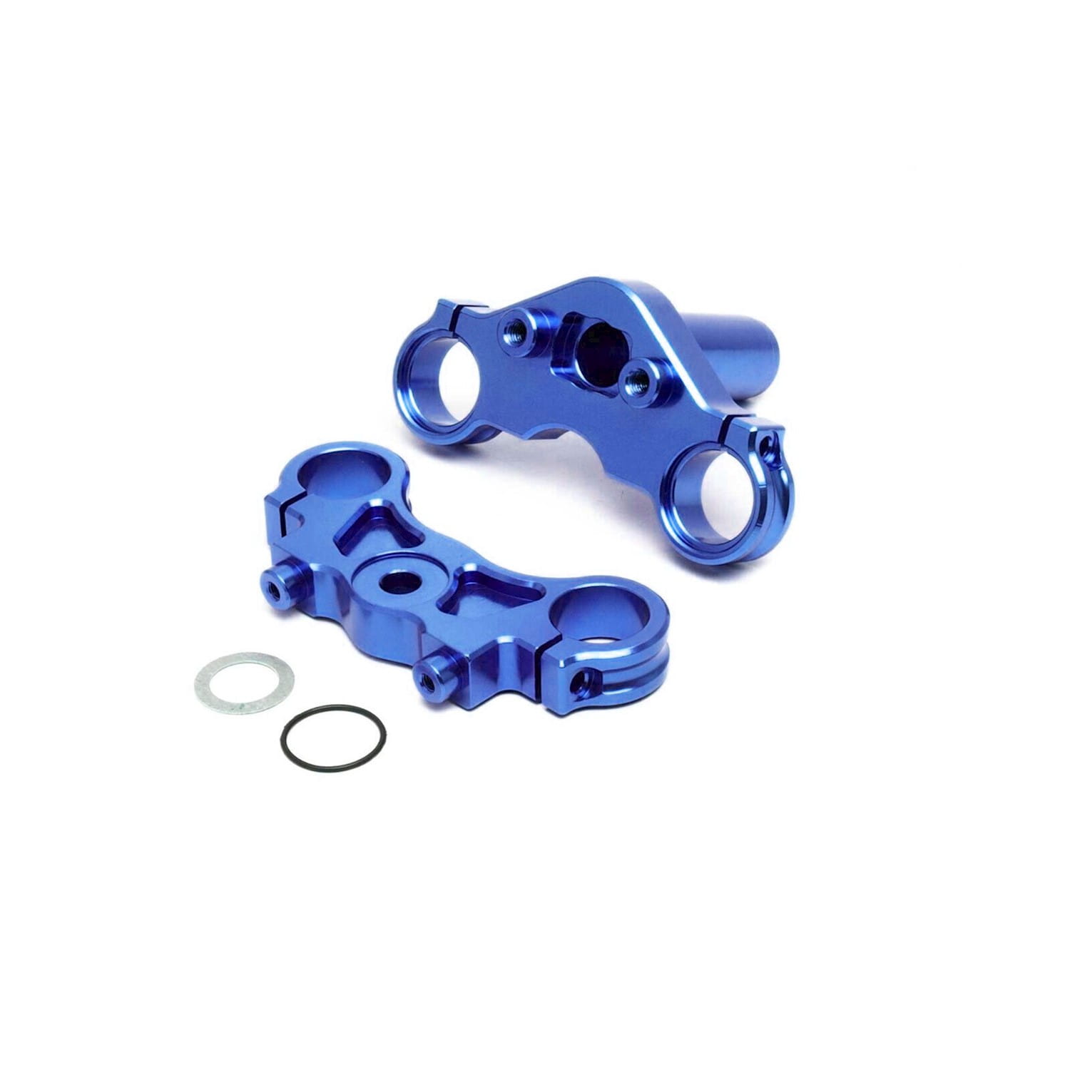 Losi Aluminum Triple Clamp Set Blue: Motorrad Promoto-MX