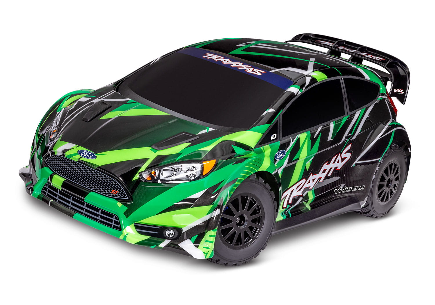 Traxxas Ford Fiesta ST Rally VXL Brushless RC Auto Gruen