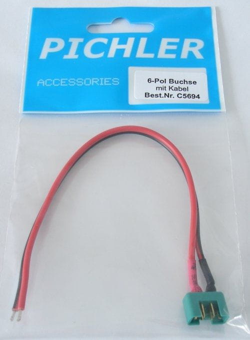 Pichler 6-pol Kabel mit Multiplex MP Stecker Buchse - RC-Zubehoer