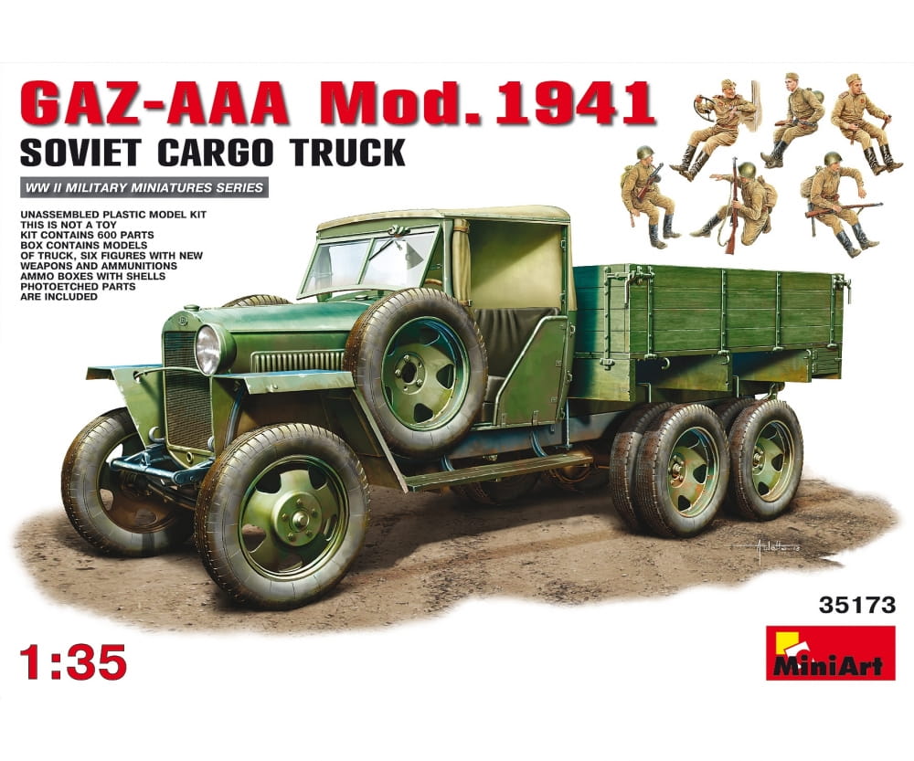 Plastikmodellbau von Miniart 1-35 gaz aaa transport lkw mod 1941
