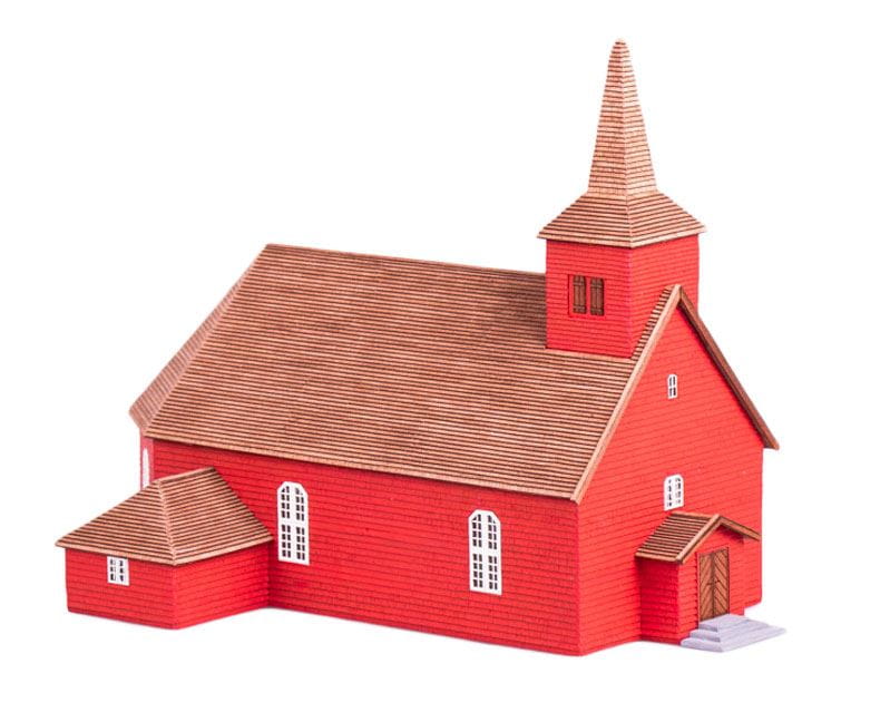 Krick Dusek Schweden Älgaras Holzkirche Bausatz 1:87