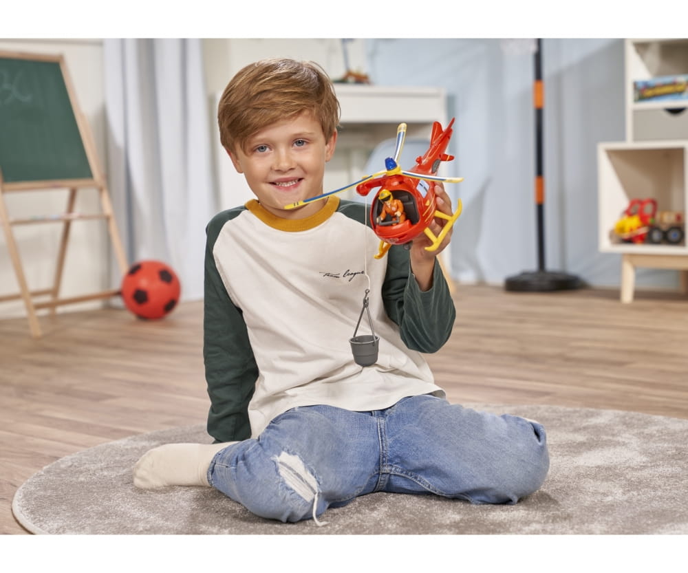 Simba Toys Feuerwehrmann Sam Hubschrauber Wallaby mit Figur