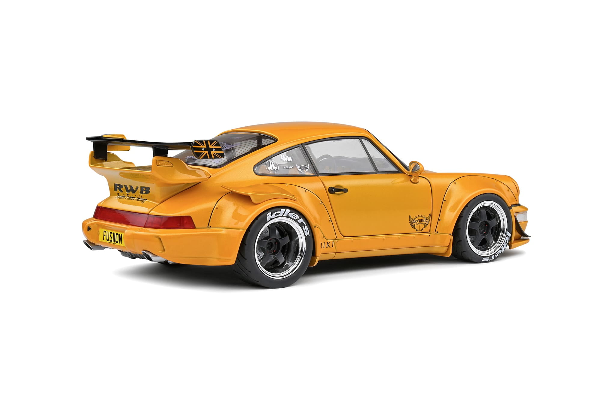 Solido RWB 964 Hibiki Orange Standmodellauto im Massstab 1_18