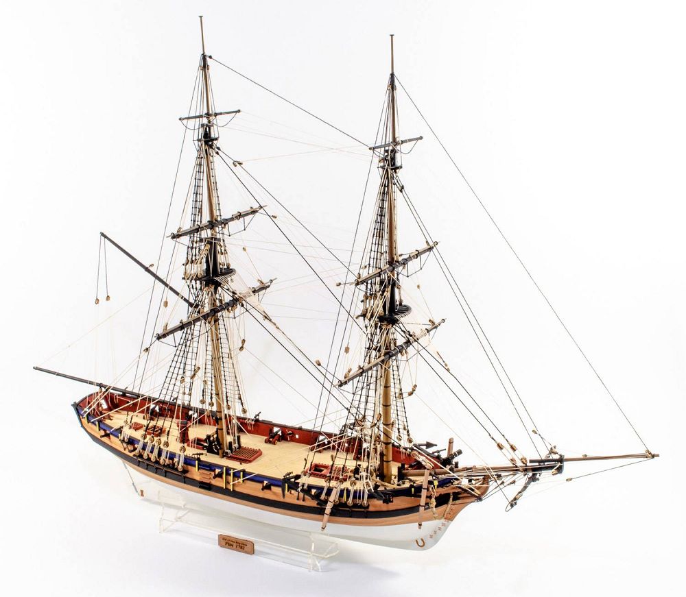 HMS Flirt Bausatz 1_64_ historisches Modell der 14-Kanonen Brigg-Sloop von 1782